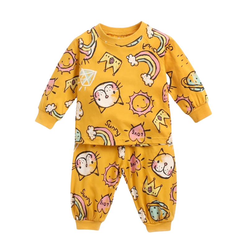 FÄRGGLATT PYJAMASSET